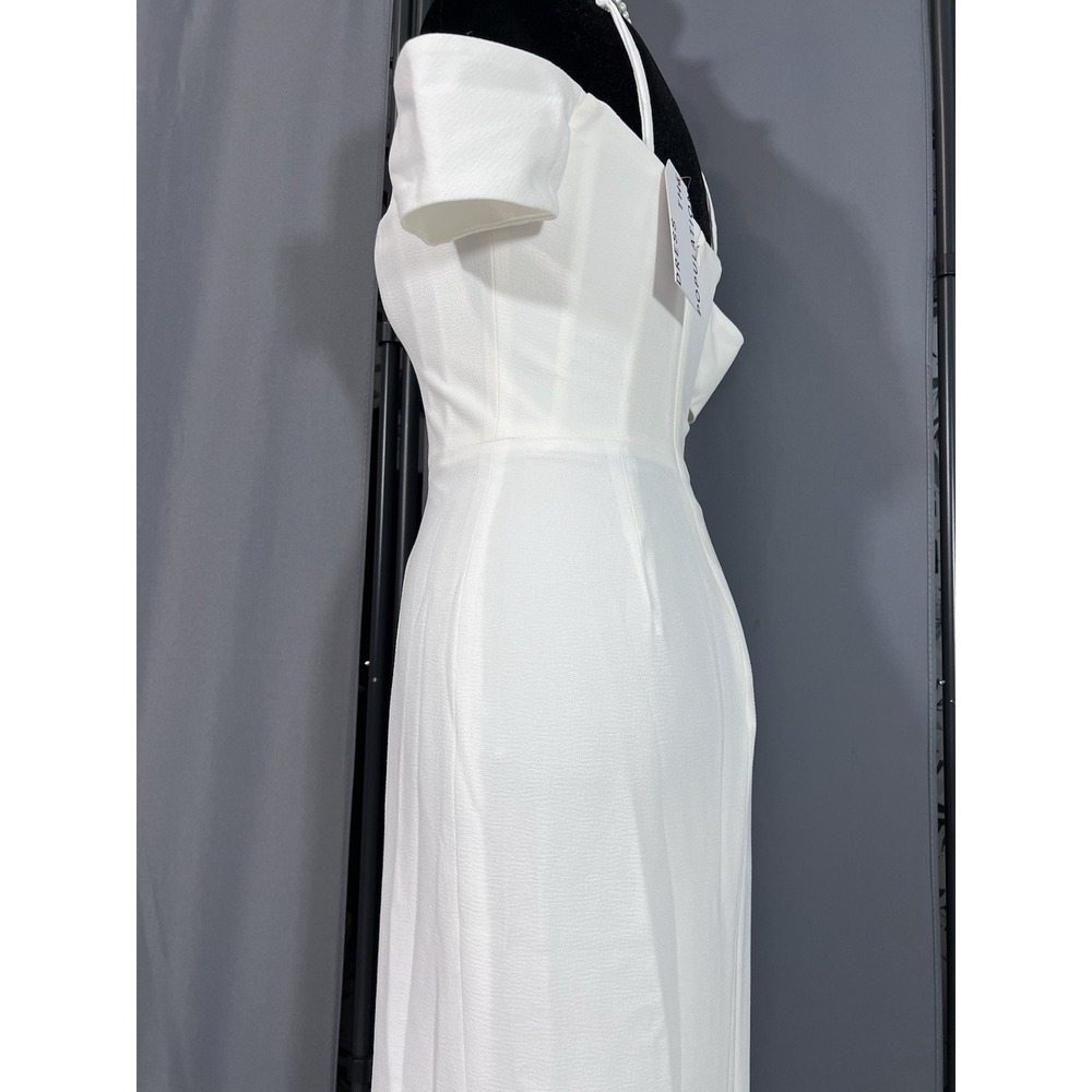 Dress the Population Logan Off-the-Shoulder Maxi Gown Sz XXS 00 Wedding Prom #J - Picture 7 of 12